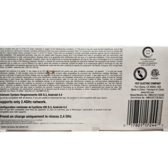 Feit Electric Smart WiFi Bulb Soft White 2700K LED 60W 3 Pack A19 NEW - Picture 4 of 9